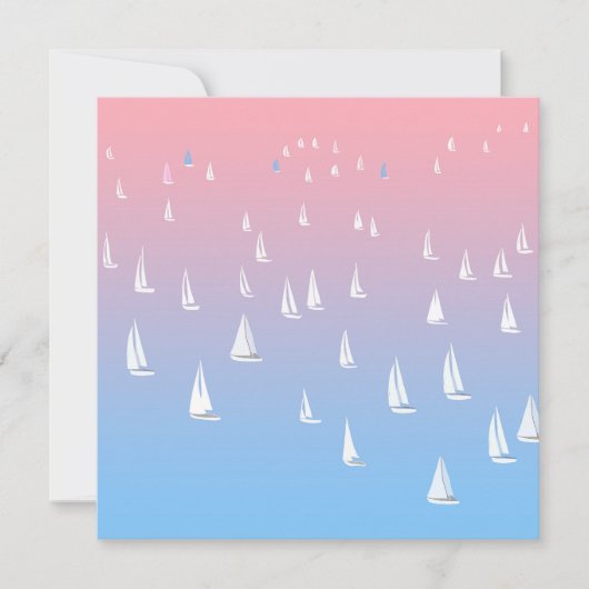 Carte Bateaux de régate sur l'océan (Devant)