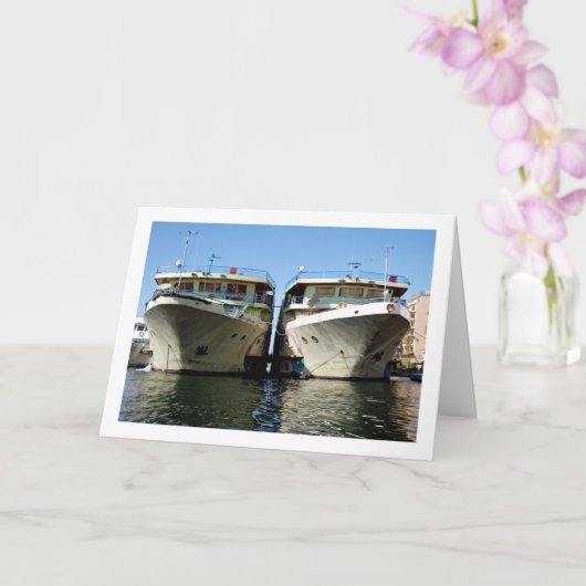 Carte Bateaux égyptiens sur le fleuve Nil, Luxor (Orchidée)