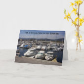 Carte Bateaux Fils Personnalisé Anniversaire (Fleur jaune)