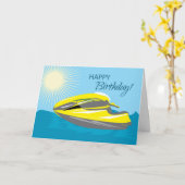 Carte Bateaux personnels Anniversaire Jaune ensoleillé e (Fleur jaune)