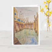 Carte Bath, England Card (Fleur jaune)