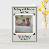 Carte Bathing Brothers Birthday (Fleur jaune)