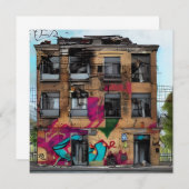 Carte Bâtiment abandonné Art Abstrait de l'IA (Devant / Derrière)