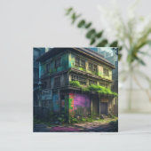 Carte Bâtiment abandonné de graffiti violet Décadence ur (Debout devant)