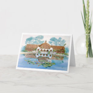 CARTE BÂTIMENT BOTANIQUE ET LILY POND