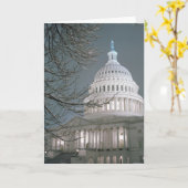 Carte Bâtiment de capitol des Etats-Unis dans la robe (Fleur jaune)