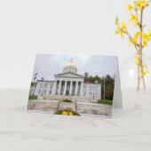 Carte bâtiment de capitole d'état néoclassique en montpe (Fleur jaune)