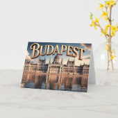 Carte Bâtiment du Parlement hongrois à Budapest (Fleur jaune)