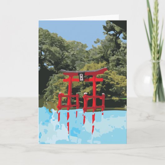 Carte Bâtiment Japonais Construit En Porte Flottante À E (Devant)