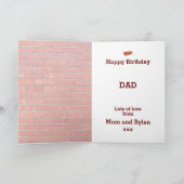 Carte Bâtiment ouvrier de construction brique Anniversai (Intérieur)