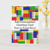 Carte Bâtiments Couleur primaire Anniversaire/Fête du ga (Fleur jaune)