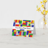 Carte Bâtiments Couleur primaire Anniversaire/Fête du ga (Fleur jaune)