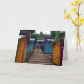 Carte bâtiments jamaïcains (Fleur jaune)