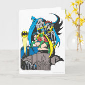 Carte Batman/Batgirl/Robin (Fleur jaune)