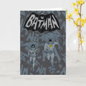 Carte Batman Et Robin Avec Logo Graphique Distressé (Fleur jaune)