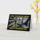 Carte Batman Vous êtes mon héros Fête des pères (Fleur jaune)