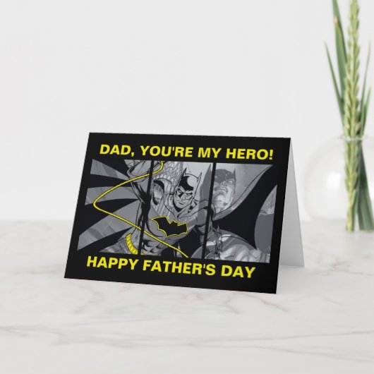 Carte Batman Vous êtes mon héros Fête des pères (Devant)