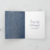 Carte Bâton d'anniversaire fille avec verre à vin (Intérieur)