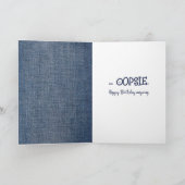 Carte Bâton d'anniversaire fille avec verre à vin (Intérieur)