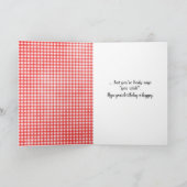 Carte Bâton d'anniversaire fille avec verre à vin (Intérieur)