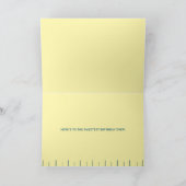 Carte Bâton de Beurre Personnalisé Jaune Joyeux Annivers (Intérieur)