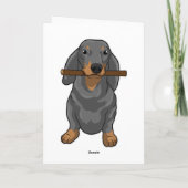 Carte Bâton de Dachshund (Dos)