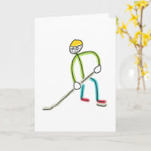 Carte Bâton de hockey sur glace (Fleur jaune)
