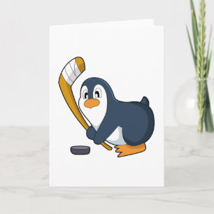 Carte Bâton de hockey sur glace de pingouin