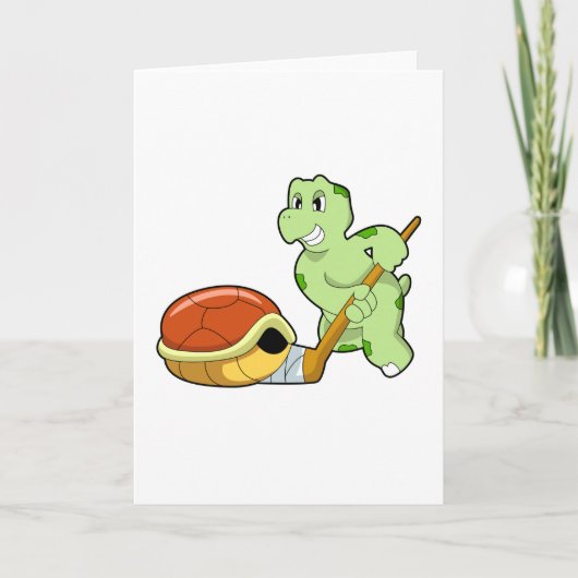 Carte Bâton de hockey sur glace Tortue (Devant)