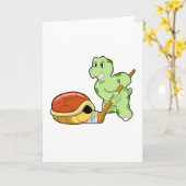 Carte Bâton de hockey sur glace Tortue (Fleur jaune)