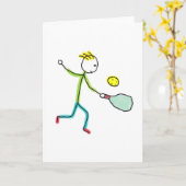Carte Bâton de Pickleball (Fleur jaune)