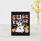 Carte Bâton Ou Traitement Halloween Ghost Nurse Crna Eme (Fleur jaune)