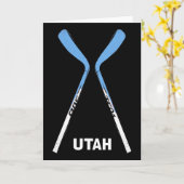 Carte Bâtons de hockey de l'Utah (Fleur jaune)