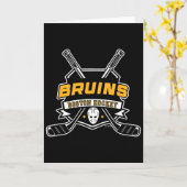 Carte Bâtons de hockey des Bruins de Boston Noir Officie (Fleur jaune)