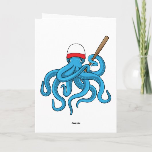 Carte Batte de baseball Pieuvre Baseball (Dos)