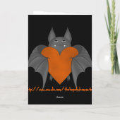 Carte Batte de vampire romantique amoureuse drôle de (Dos)