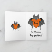 Carte Batte de vampire romantique amoureuse drôle de (Intérieur)