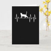 Carte Battement de coeur de chat (Fleur jaune)