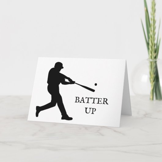 CARTE *BATTER UP & SCORE A RUN** C'EST VOTRE ANNIVERSAIR (Devant)