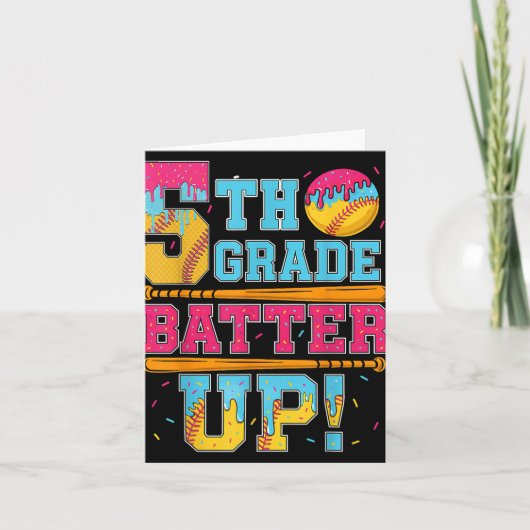 Carte Batterie de 5e année sur base-ball de baseball de  (Devant)