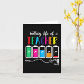 Carte Batterie de la vie un enseignant Thanksgiving Noël (Fleur jaune)