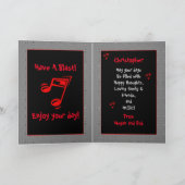 Carte Batterie de musique 13e anniversaire (Intérieur)