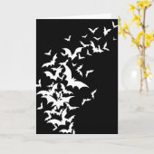 Carte Battes blanches sur le noir (Fleur jaune)