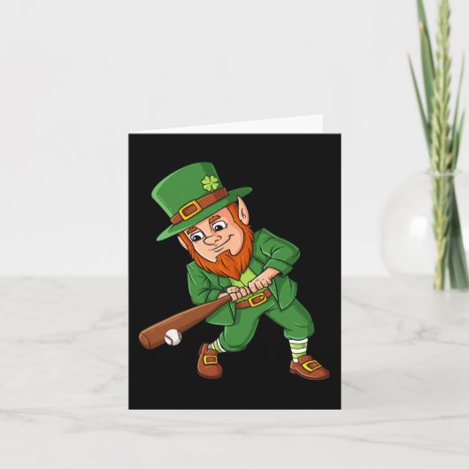 Carte Batteur de baseball Jour de la Saint Patrick Lepre (Devant)