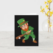 Carte Batteur de baseball Jour de la Saint Patrick Lepre (Fleur jaune)