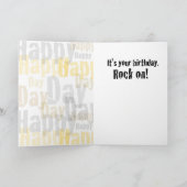 Carte Batteur, Joyeux anniversaire (Intérieur)