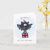 Carte Batty Birthday (Fleur jaune)