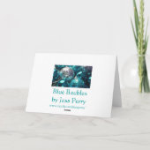 Carte Baubles Bleu 'Joyeux Noël' rayée (Dos)