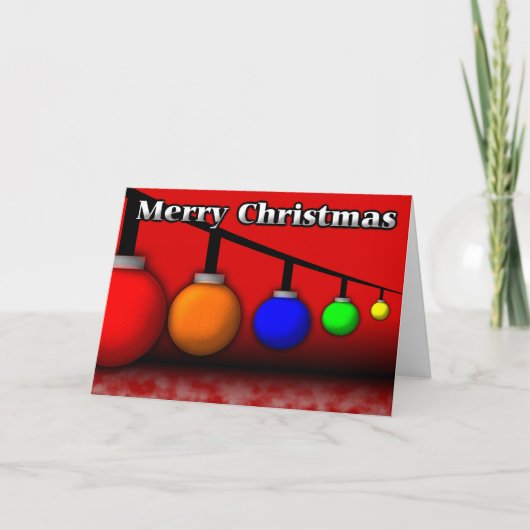 Carte Baubles de Noël (Devant)