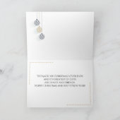 Carte Baubles de vacances minimaux Noir et Or (Intérieur)